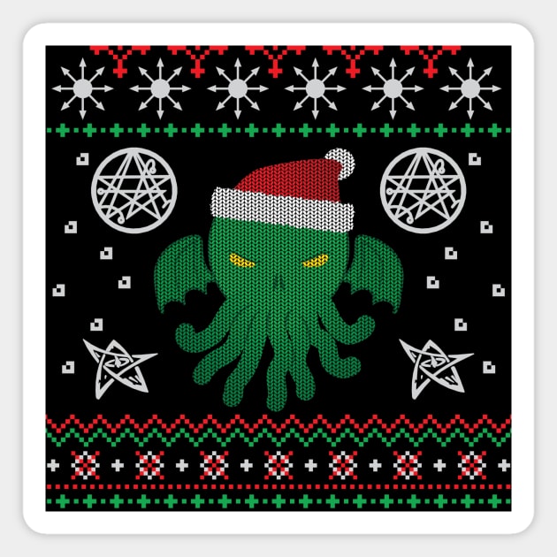 Cthulhu Ugly Sweater Magnet by BlackRavenOath